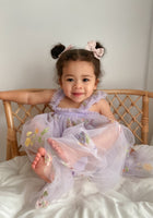 Load image into Gallery viewer, Arabella Garden Floral Tulle Birthday Dress - lilac - Fox Baby &amp; Co
