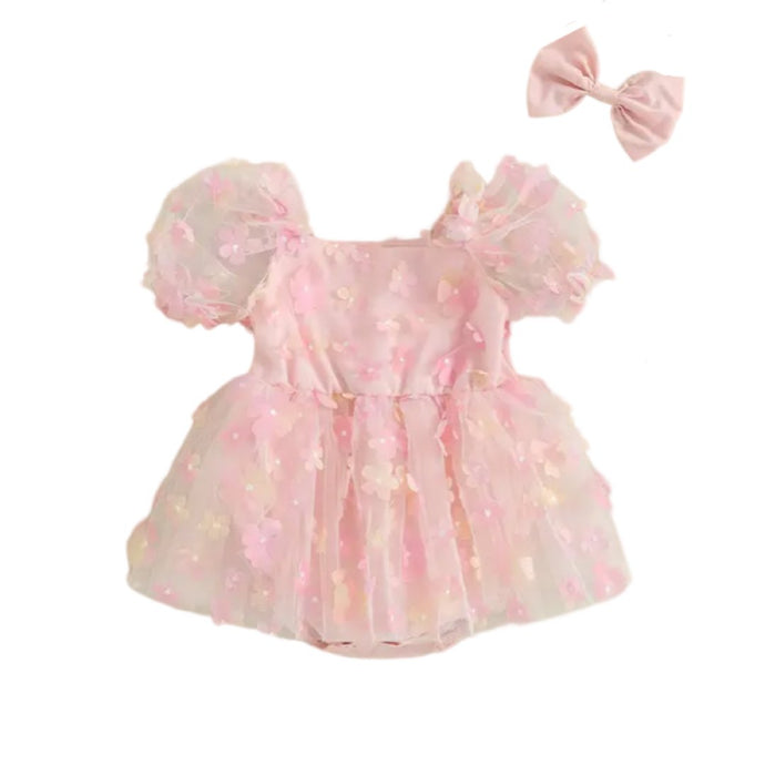 Kids little Girls Sweetheart Tutu Tulle Fairy Romper - Pink - Fox Baby & Co