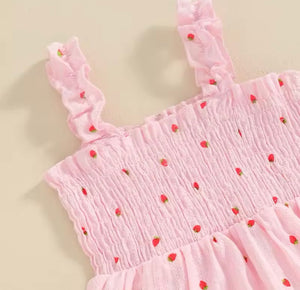 Strawberry Fields Romper & Bow Headband - Fox Baby & Co