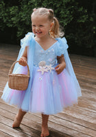 Load image into Gallery viewer, Mermaid Ocean Luxe Little Girls Tulle Dress - Blue - Fox Baby &amp; Co
