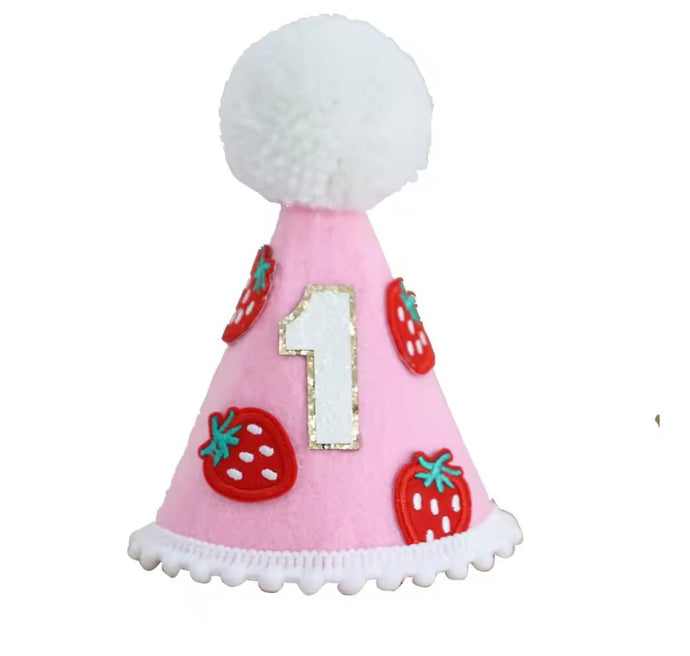 Strawberry Shortcake 1st Birthday Party Crown Hat - Fox Baby & Co