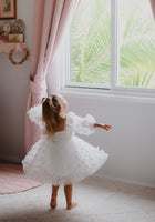 Load image into Gallery viewer, Madelyn Butterfly Luxe Little Girls Tulle Dress - White - Fox Baby &amp; Co

