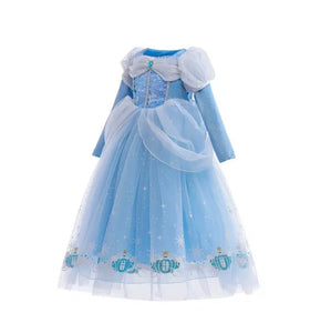 Enchanted Snow Princess Long Sleeve Birthday Party Dress Costume (Pre order) - Fox Baby & Co