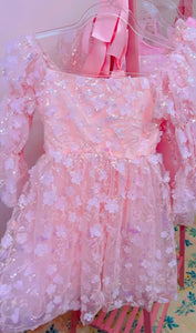 Flowergirl Sparkle Wonderland Long Sleeve Luxe Tulle Dress - Pink (pre order) - Fox Baby & Co