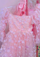 Load image into Gallery viewer, Flowergirl Sparkle Wonderland Long Sleeve Luxe Tulle Dress - Pink (pre order) - Fox Baby &amp; Co
