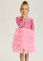 Load image into Gallery viewer, Pink Winter Wonderland Frill Tutu Long Sleeve Dress - Fox Baby &amp; Co
