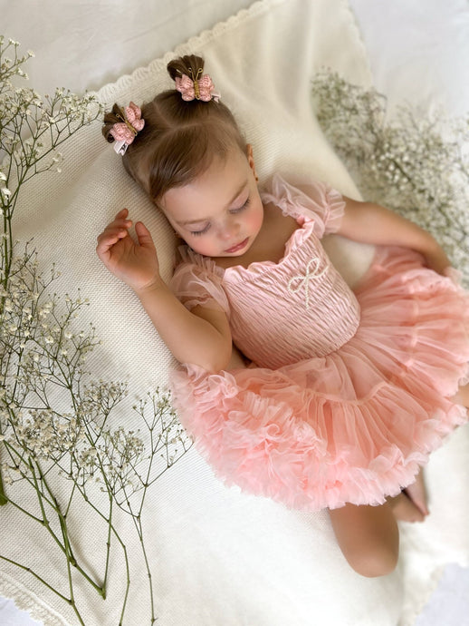 Kids little girls Ballerina Princess Tutu Dress - Baby Pink - Fox Baby & Co