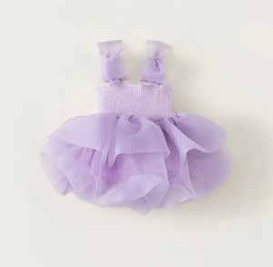 Little girl Mirabelle Tutu Birthday Party Dress - Lilac - Fox Baby & Co