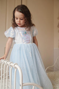 Sapphire Fairyfloss Princess Birthday Party Dress with cape - Fox Baby & Co