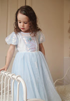 Load image into Gallery viewer, Sapphire Fairyfloss Princess Birthday Party Dress with cape - Fox Baby &amp; Co
