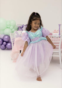 Mermaid Princess Purple Pearl Birthday Party Dress Costume - Fox Baby & Co