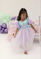 Load image into Gallery viewer, Mermaid Princess Purple Pearl Birthday Party Dress Costume - Fox Baby &amp; Co
