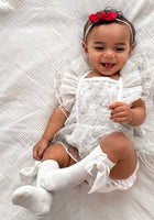 Load image into Gallery viewer, White Christmas Sparkle Frill Romper - Fox Baby &amp; Co
