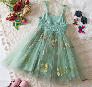 Birthday Tulle Frill Dress - Mint Floral - Fox Baby & Co