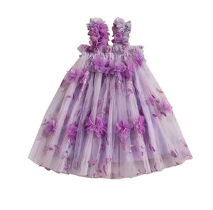 French Floral Fairy Tulle Dress - Purple - Fox Baby & Co