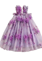 Load image into Gallery viewer, French Floral Fairy Tulle Dress - Purple - Fox Baby &amp; Co
