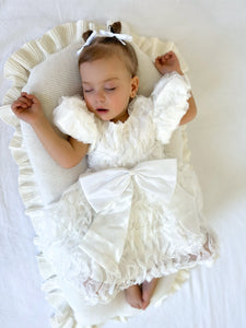 Kids little girls White Ruffle Flowergirl Luxe Party Dress (pre order) - Fox Baby & Co