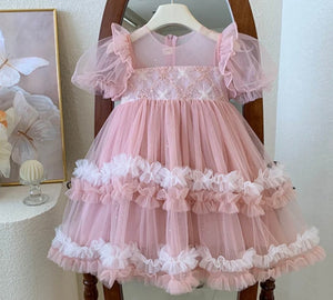 Kid little girl Fairytale Posy Birthday Tulle Dress - Fox Baby & Co