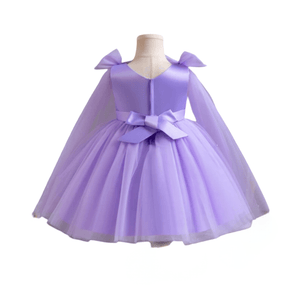 Pearl Princess Luxe Little Girls Tulle Dress - lilac - Fox Baby & Co