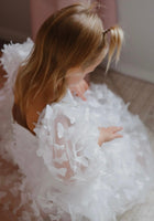 Load image into Gallery viewer, Madelyn Flower Girl Butterfly Luxe Little Girls Tulle Dress - White - Fox Baby &amp; Co
