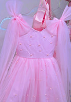 Load image into Gallery viewer, Pearl Princess Luxe Little Girls Tulle Dress - Pink - Fox Baby &amp; Co
