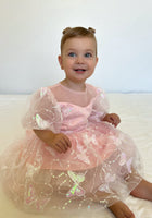 Load image into Gallery viewer, Kids girls Luxe Butterfly Sequins Tulle Dress - Pink (pre order) - Fox Baby &amp; Co
