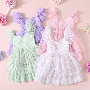 Kids little girls Rosie Floral Luxe Party Dress - Mint (pre order) - Fox Baby & Co