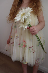 Arabella Garden Floral Tulle Birthday Dress - lemon - Fox Baby & Co