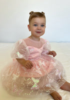 Load image into Gallery viewer, Kids girls Luxe Butterfly Sequins Tulle Dress - Pink (pre order) - Fox Baby &amp; Co
