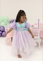 Load image into Gallery viewer, Mermaid Princess Purple Pearl Birthday Party Dress Costume - Fox Baby &amp; Co
