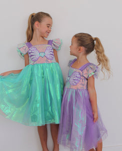 Wonderland Mermaid Princess Birthday Party Dress - Green - Fox Baby & Co