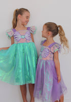 Load image into Gallery viewer, Wonderland Mermaid Princess Birthday Party Dress - Green - Fox Baby &amp; Co
