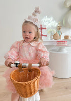 Load image into Gallery viewer, Little girl Rosie Tutu Birthday Party Long Sleeve Dress - Fox Baby &amp; Co
