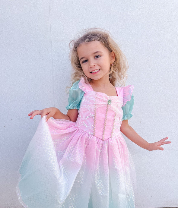 Rainbow Pastel Mermaid Princess Party Dress Costume - Fox Baby & Co