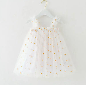 Arabella Spring Daisy Tulle Birthday Dress (pre order) - Fox Baby & Co