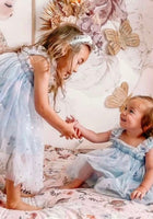 Load image into Gallery viewer, 1st Birthday Kids little girls Arabella Tulle Fairy Birthday Dress - Blue - Fox Baby &amp; Co
