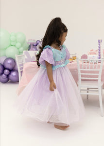 Mermaid Princess Purple Pearl Birthday Party Dress Costume - Fox Baby & Co