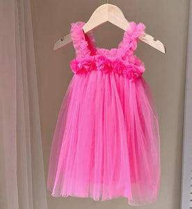 Florence Floral Birthday Tulle Dress - Pink (pre order) - Fox Baby & Co