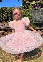 Load image into Gallery viewer, Enchanted Mermaid Sequins Luxe Tulle Dress - Pink (preorder) - Fox Baby &amp; Co
