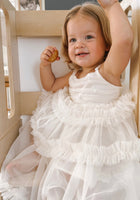 Load image into Gallery viewer, Darling Pearl Tulle Birthday Dress - ivory (pre order) - Fox Baby &amp; Co
