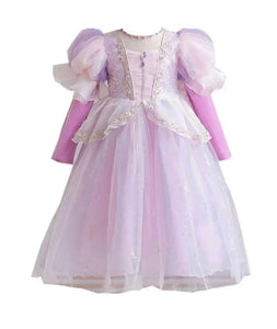 Violet Princess Birthday Long Sleeve Party Dress Costume - Fox Baby & Co