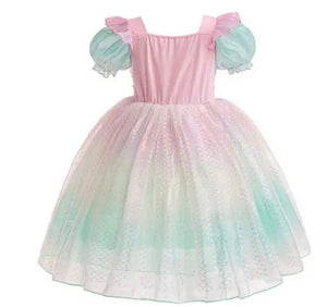 Rainbow Pastel Mermaid Princess Party Dress Costume - Fox Baby & Co