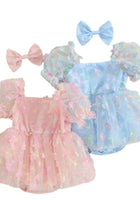 Load image into Gallery viewer, Kids little Girls Clara Tutu Tulle Fairy Romper - Blue - Fox Baby &amp; Co
