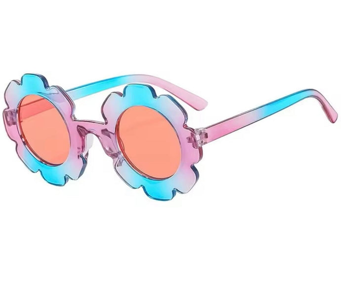 Baby Girl/ Kids Flower Sunglasses - Purple Rainbow - Fox Baby & Co