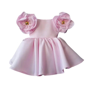 Kids little girls Talulah Flower Party Dress - Pink (pre order) - Fox Baby & Co