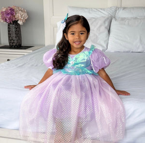 Mermaid Princess Purple Pearl Birthday Party Dress Costume - Fox Baby & Co