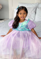 Load image into Gallery viewer, Mermaid Princess Purple Pearl Birthday Party Dress Costume - Fox Baby &amp; Co
