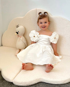 Kids little girls Talulah Flowergirl Party Dress - White - Fox Baby & Co