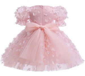 Kids girls Annabella Butterfly Luxe Tulle Dress - Baby Pink - Fox Baby & Co