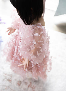 Madelyn Butterfly Luxe Little Girls Tulle Dress - Dusty Rose - Fox Baby & Co